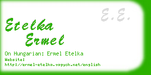 etelka ermel business card